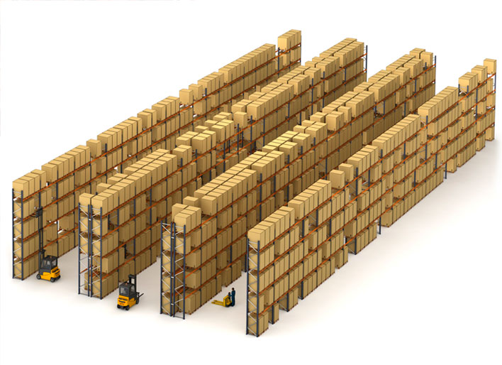 Paletno regalno skladišče trgovca CBA Slovakia